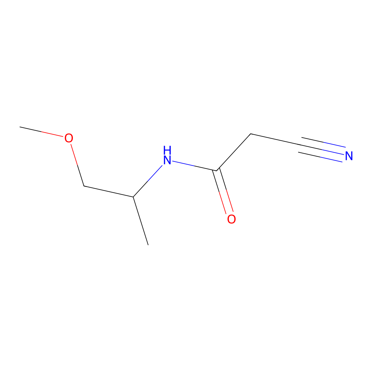 2-cyano-N-(1-methoxypropan-2-yl)acetamide molecular structure, CAS 554406-75-6