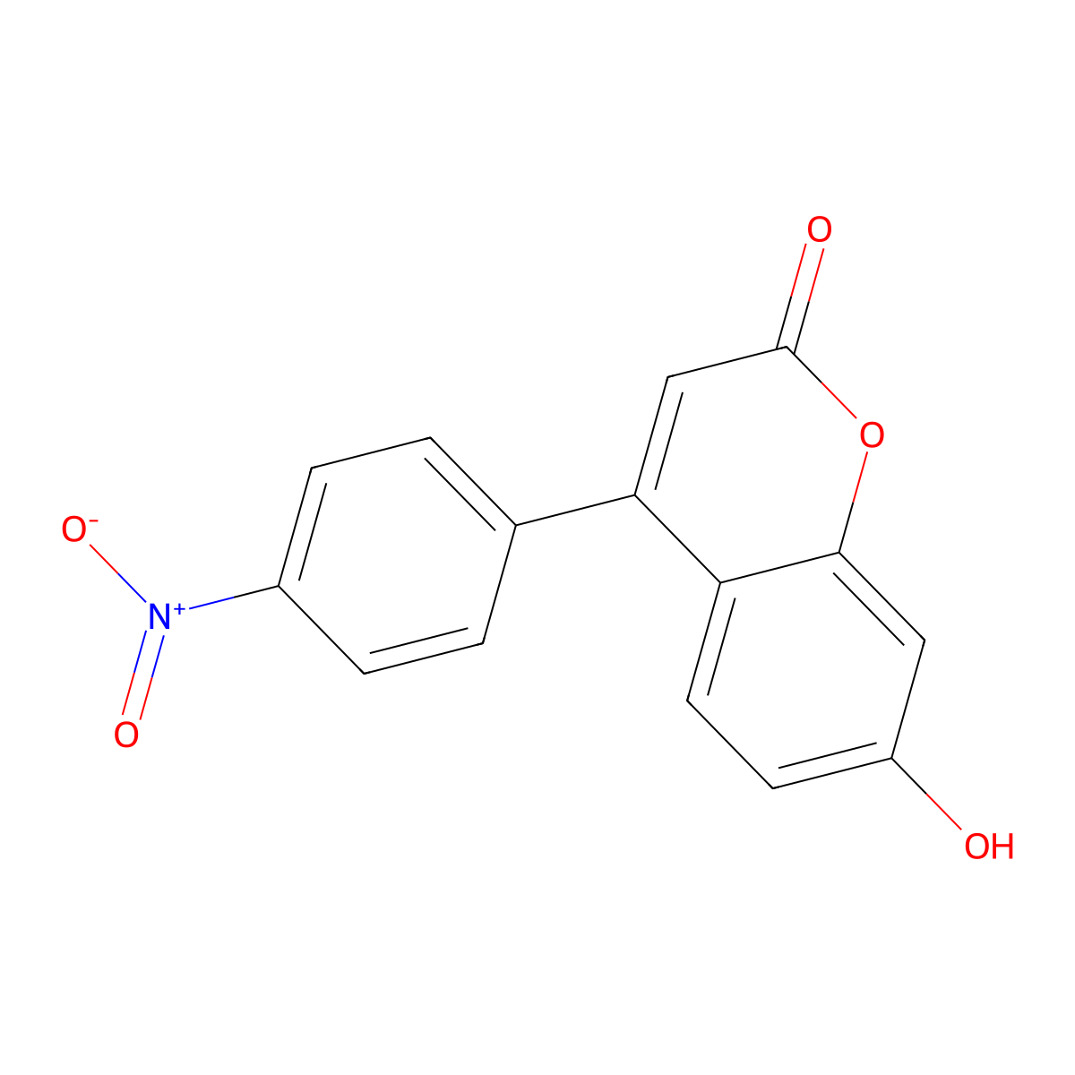 7-hydroxy-4-(4-nitrophenyl)-2H-chromen-2-one molecular structure, CAS 554406-89-2