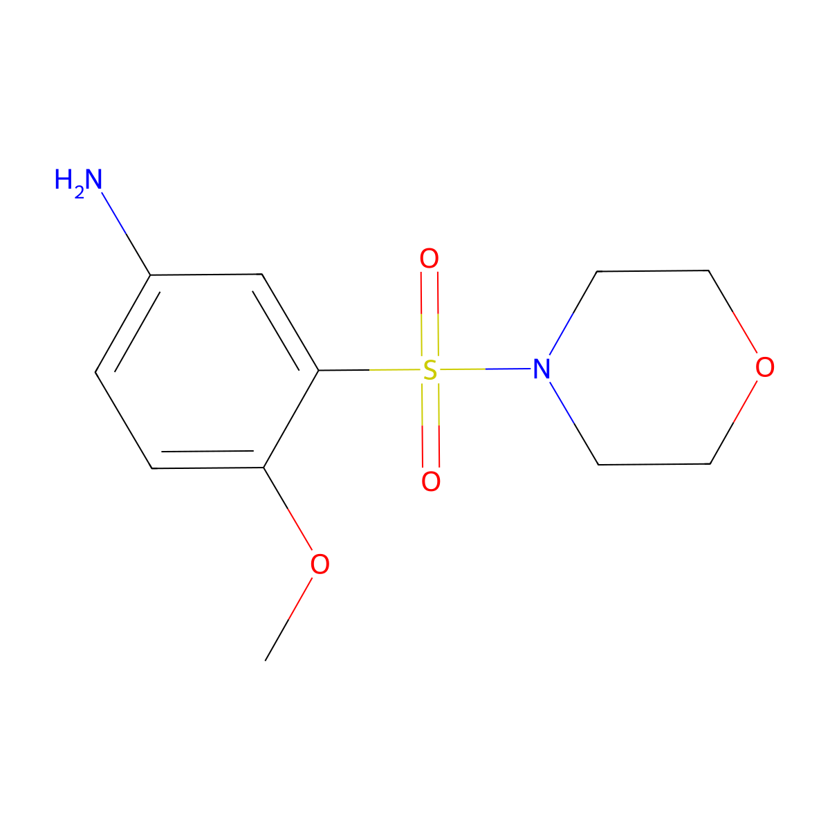 4-Methoxy-3-(morpholine-4-sulfonyl)-phenylamine molecular structure, CAS 554407-02-2