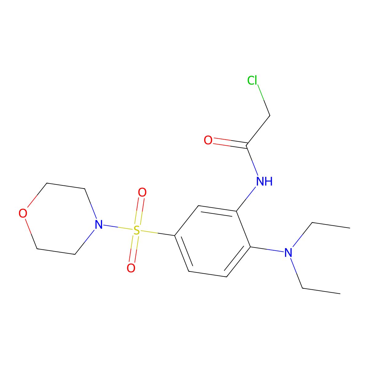 2-Chloro-N-[2-diethylamino-5-(morpholine-4-sulfonyl)-phenyl]-acetamide molecular structure, CAS 554407-06-6