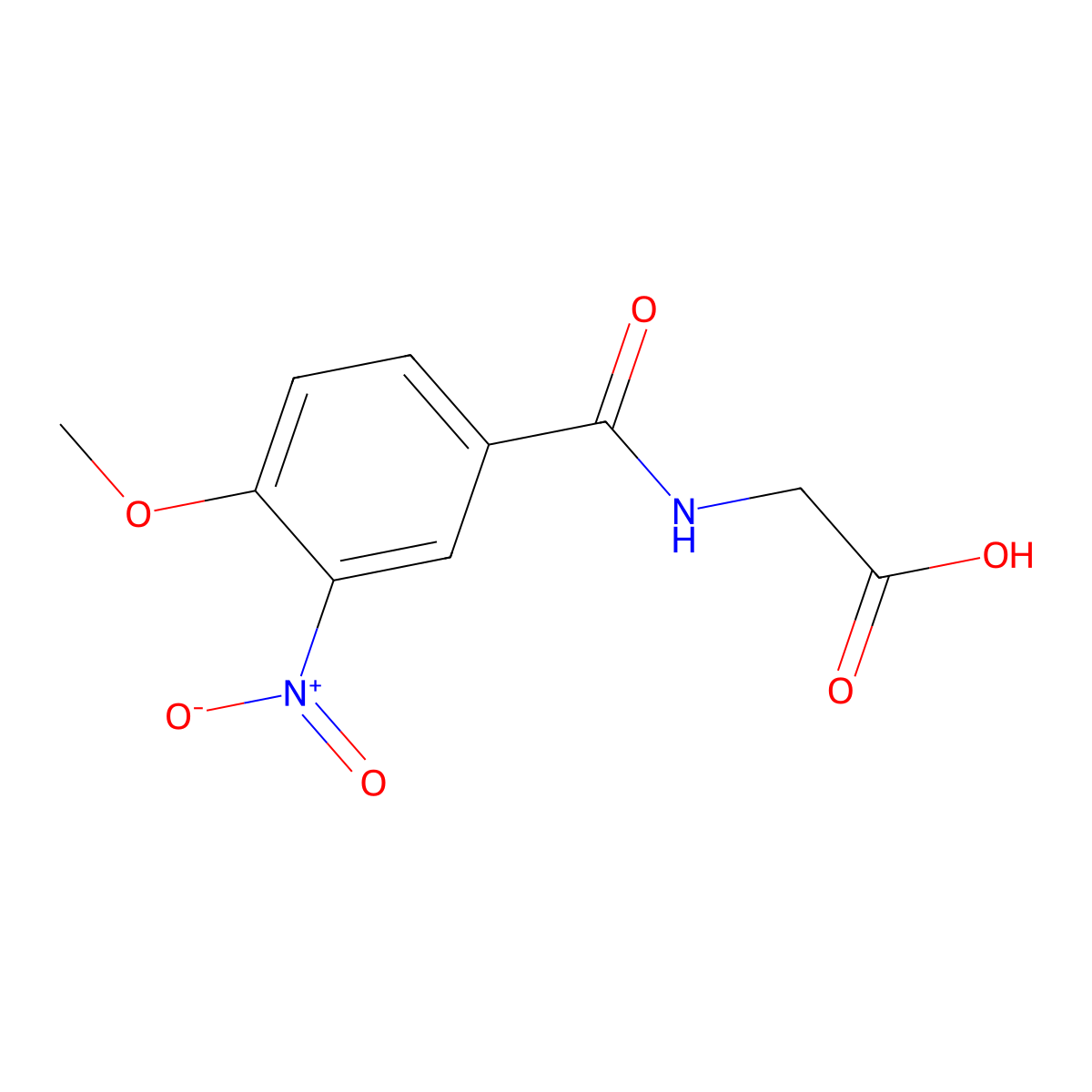 2-[(4-Methoxy-3-nitrophenyl)formamido]acetic acid molecular structure, CAS 554407-07-7