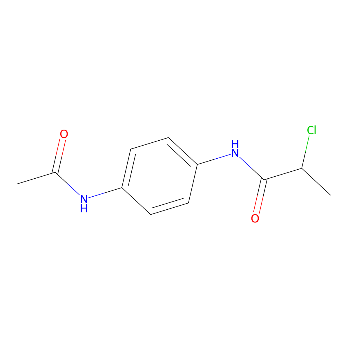 N-[4-(acetylamino)phenyl]-2-chloropropanamide molecular structure, CAS 554407-08-8
