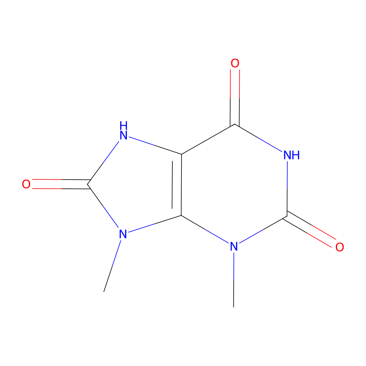 7,9-Dihydro-3,9-dimethyl-1H-purine-2,6,8(3H)-trione molecular structure, CAS 55441-63-9