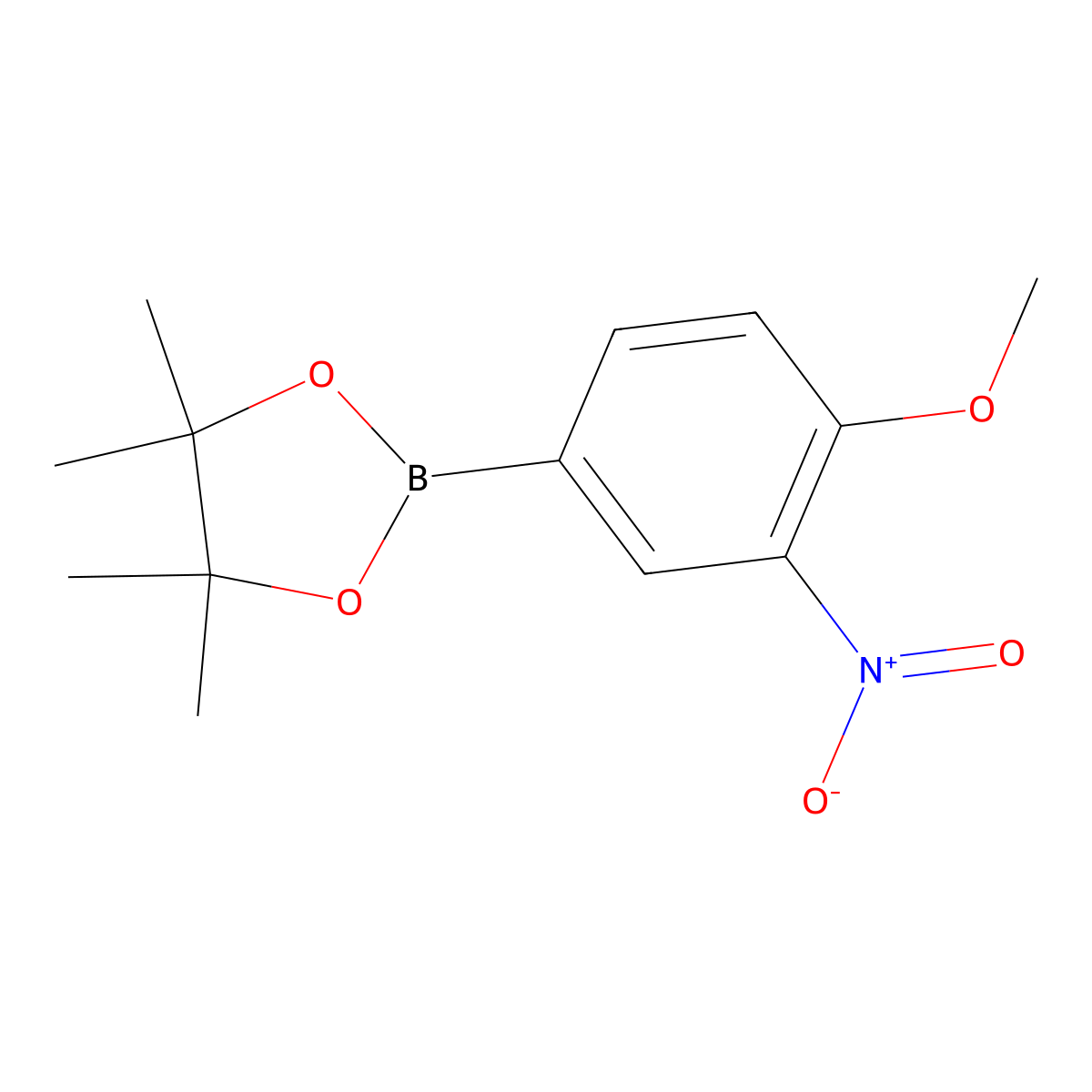 2-(4-Methoxy-3-nitrophenyl)-4,4,5,5-tetramethyl-1,3,2-dioxaborolane molecular structure, CAS 554411-20-0