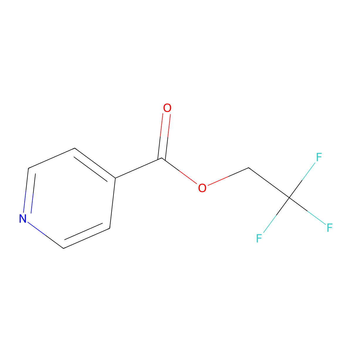 2,2,2-Trifluoroethyl pyridine-4-carboxylate molecular structure, CAS 554419-72-6
