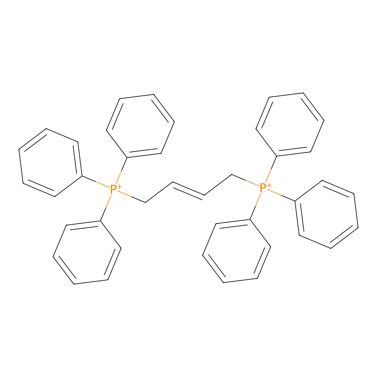 Phosphonium, 2-butene-1,4-diylbis[triphenyl- molecular structure, CAS 554419-94-2
