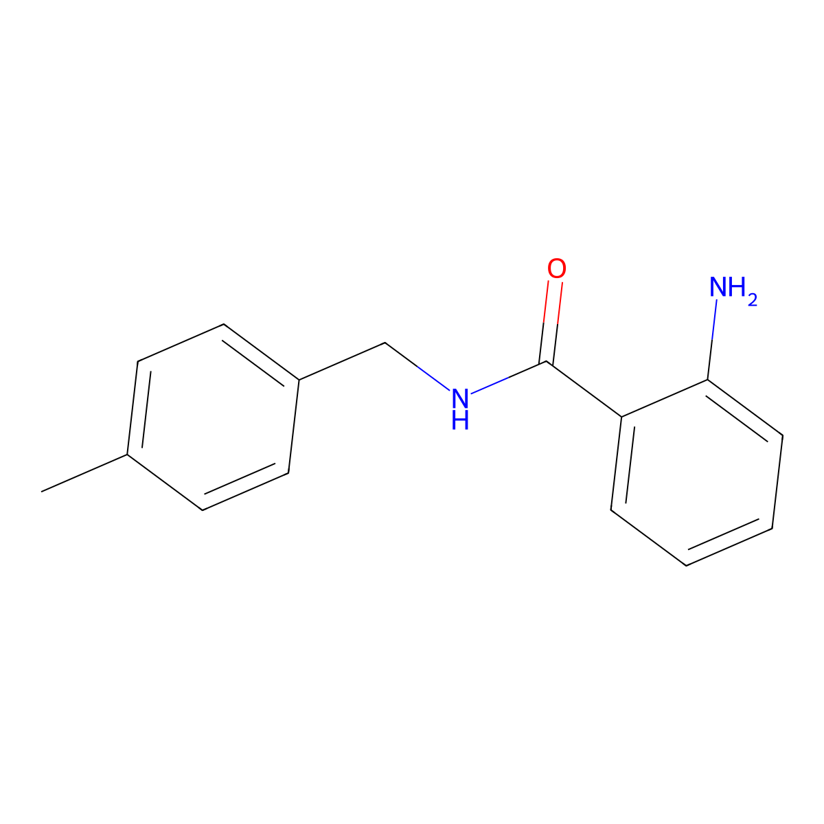 2-amino-N-(4-methylbenzyl)benzamide molecular structure, CAS 554423-04-0