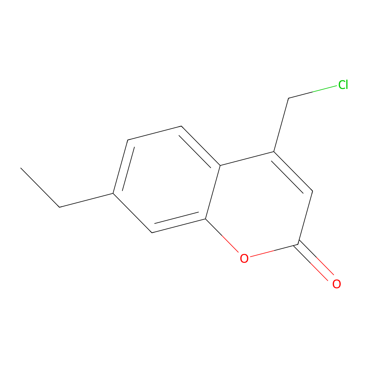 4-(chloromethyl)-7-ethyl-2H-chromen-2-one molecular structure, CAS 554423-21-1