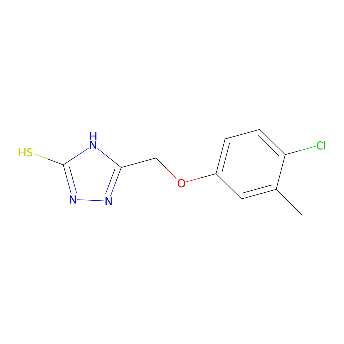 5-((4-Chloro-3-methylphenoxy)methyl)-4h-1,2,4-triazole-3-thiol molecular structure, CAS 554423-25-5
