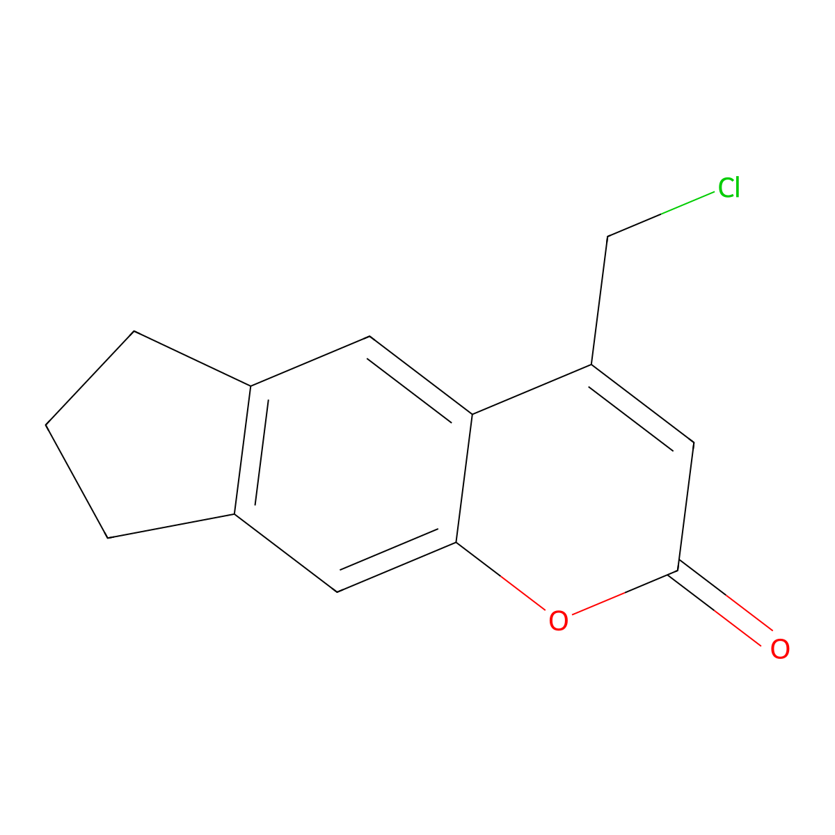 4-(chloromethyl)-7,8-dihydrocyclopenta[g]chromen-2(6H)-one molecular structure, CAS 554423-45-9