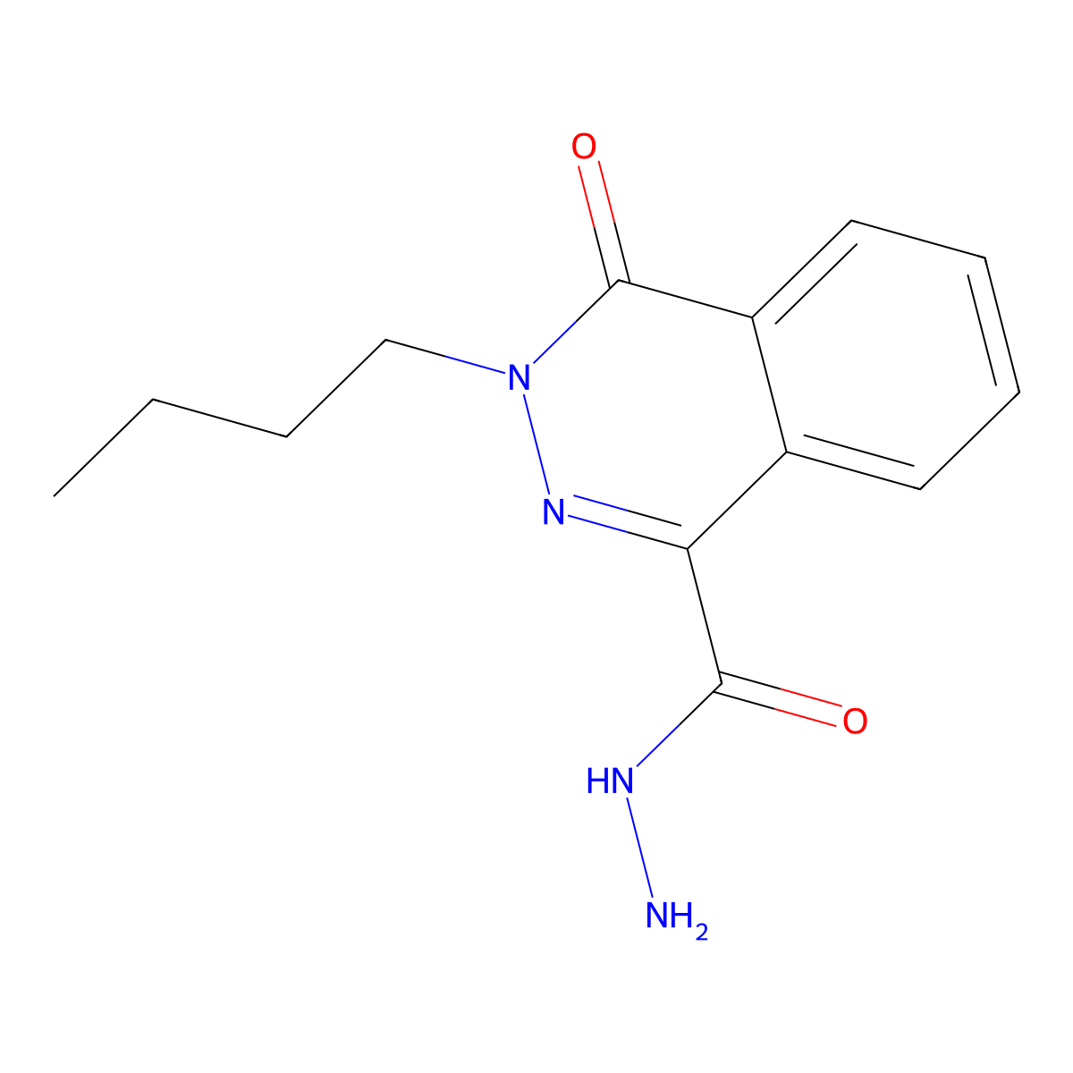 3-Butyl-4-oxo-3,4-dihydrophthalazine-1-carbohydrazide molecular structure, CAS 554423-48-2