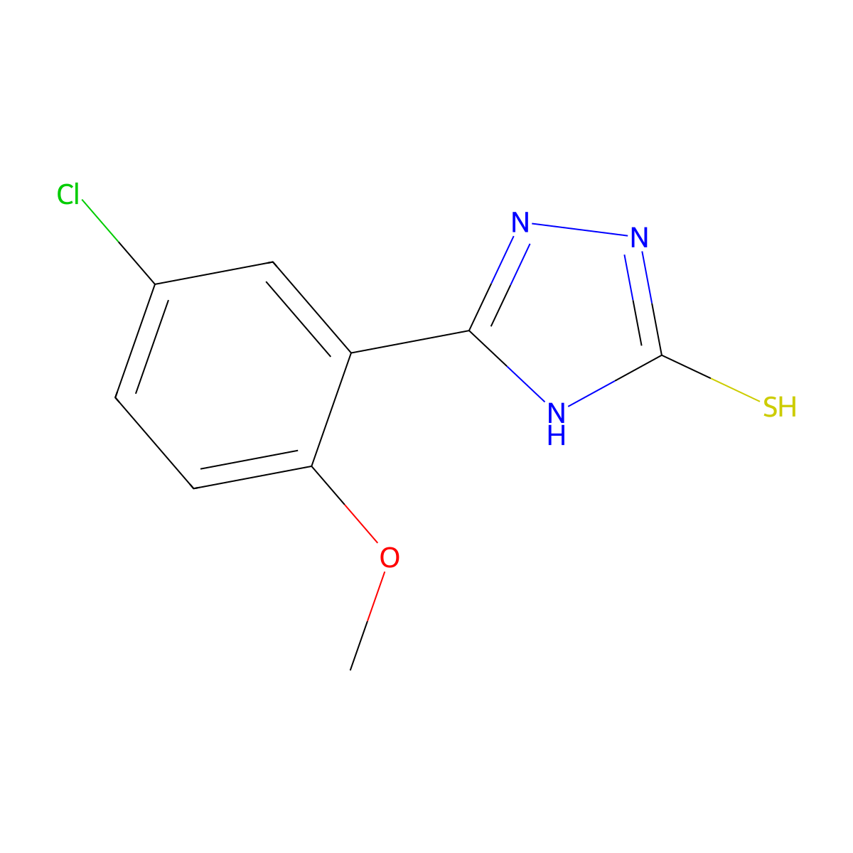 5-(5-chloro-2-methoxyphenyl)-4H-1,2,4-triazole-3-thiol molecular structure, CAS 554423-96-0