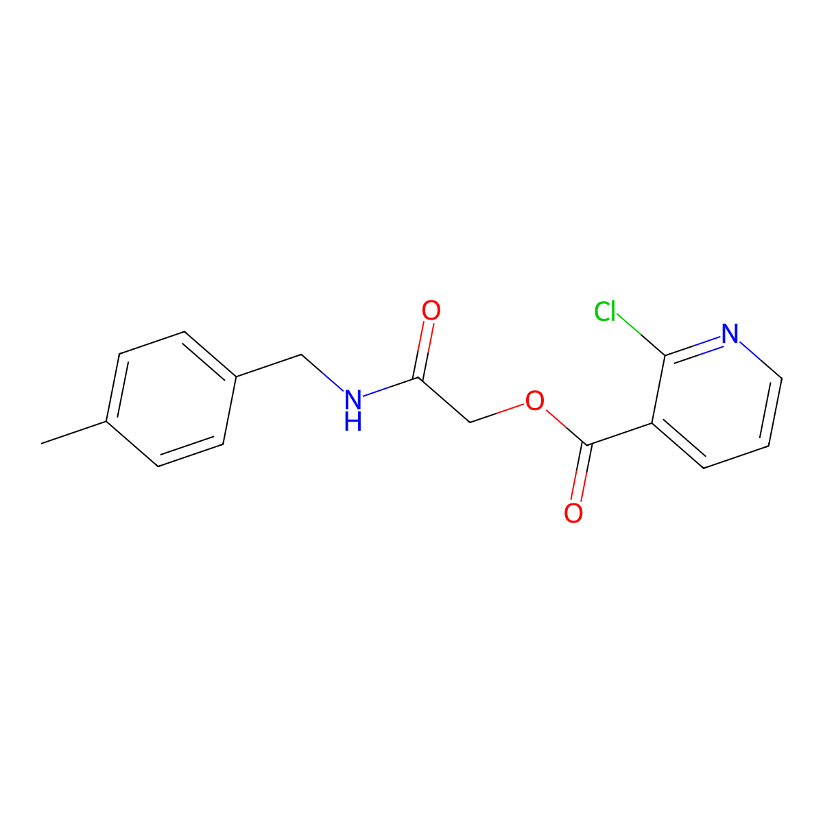 [2-[(4-Methylphenyl)methylamino]-2-oxoethyl] 2-chloropyridine-3-carboxylate molecular structure, CAS 554425-23-9