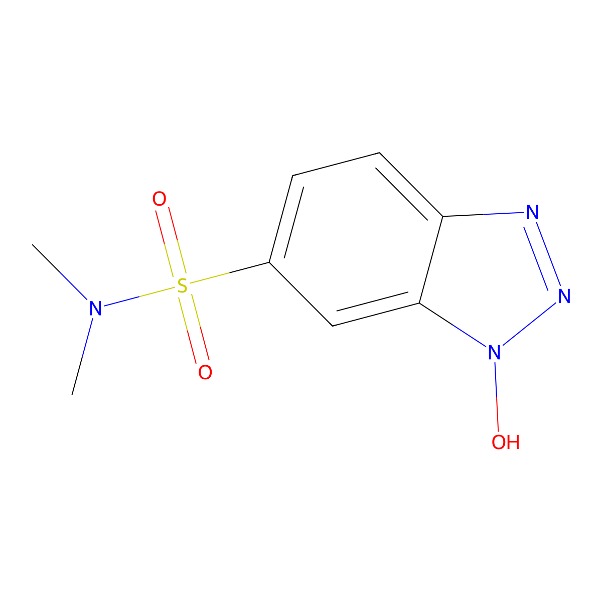 1-Hydroxy-N,N-dimethyl-1H-benzotriazole-6-sulfonamide molecular structure, CAS 554425-48-8
