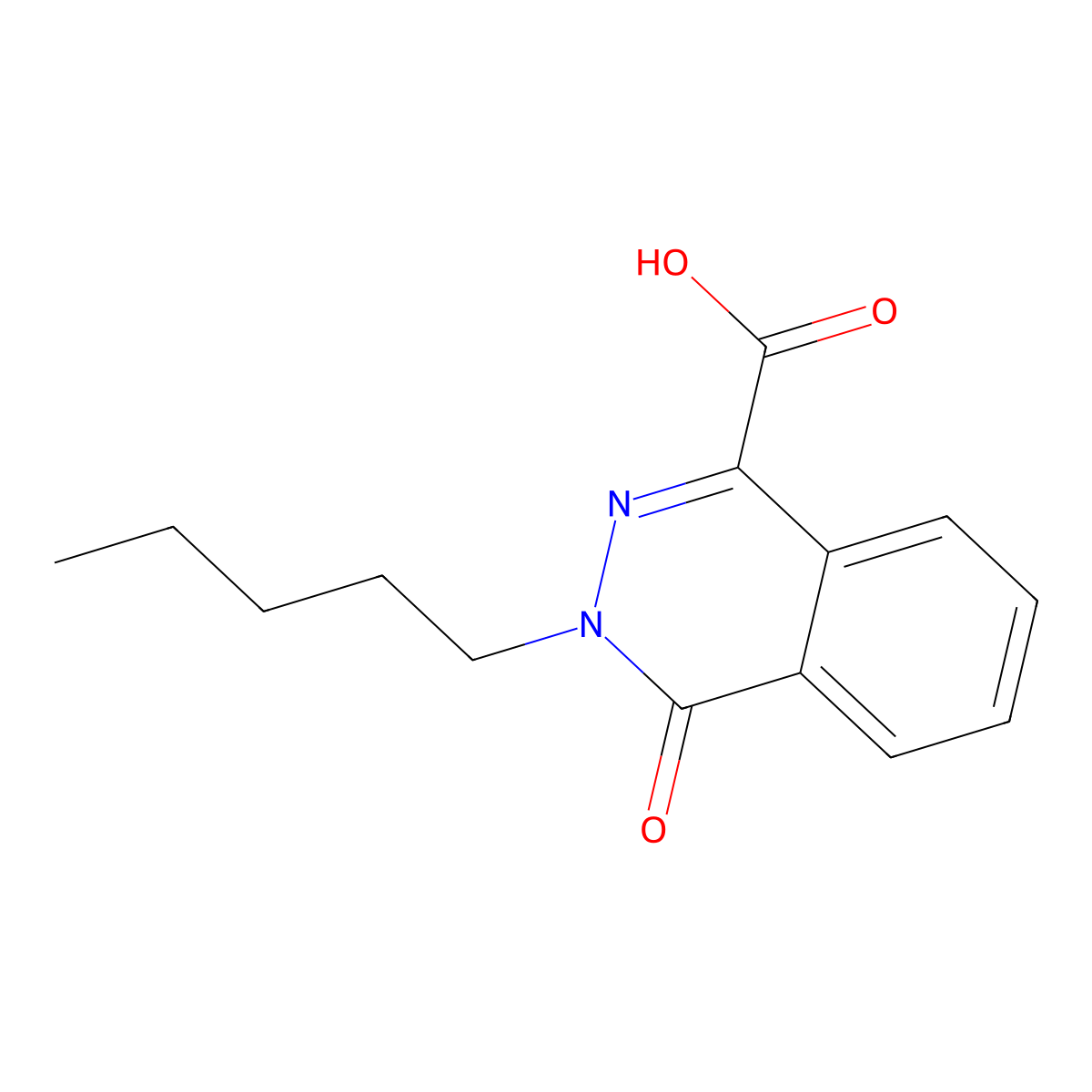 4-Oxo-3-pentyl-3,4-dihydrophthalazine-1-carboxylic acid molecular structure, CAS 554425-50-2