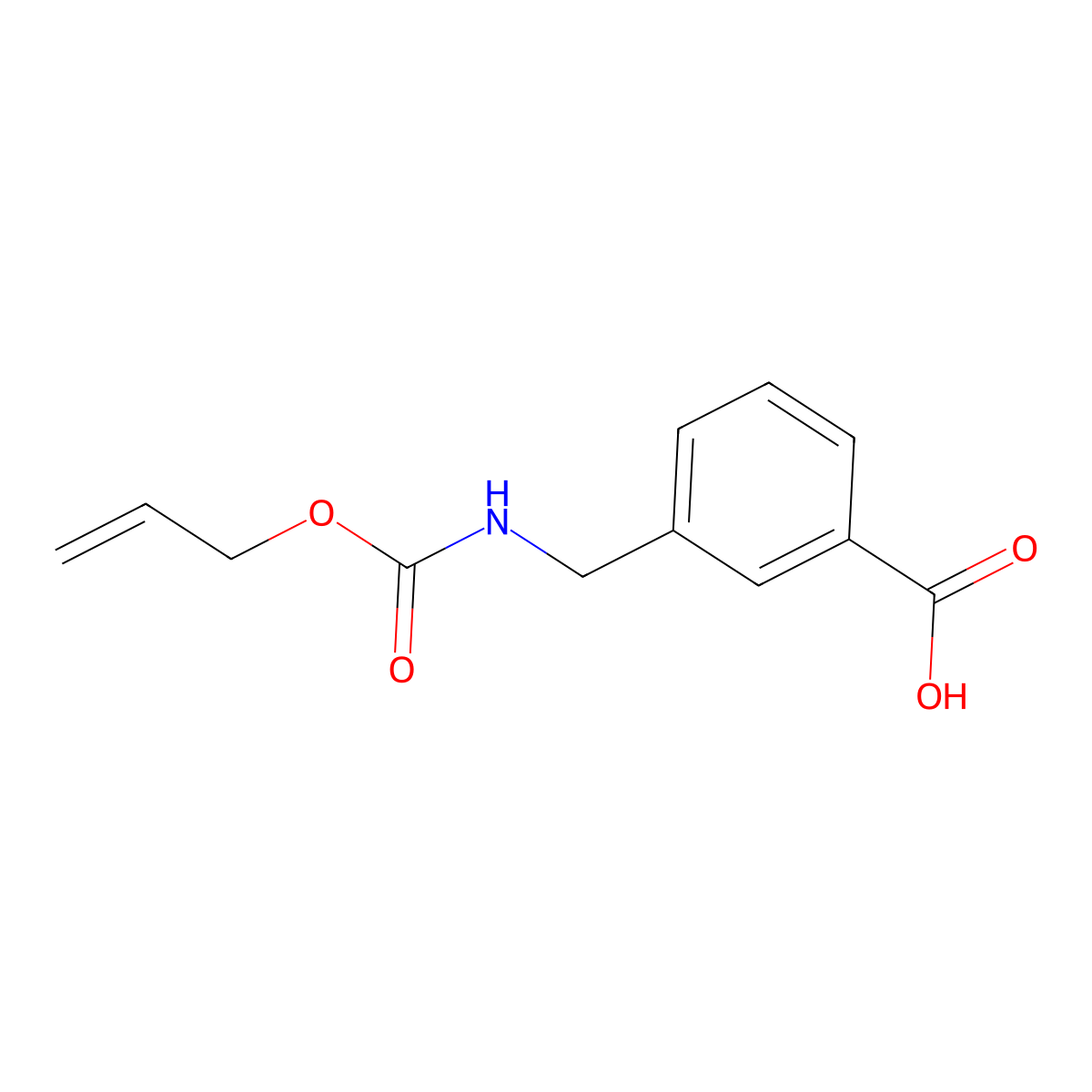3-({[(Prop-2-en-1-yloxy)carbonyl]amino}methyl)benzoic acid molecular structure, CAS 554428-17-0