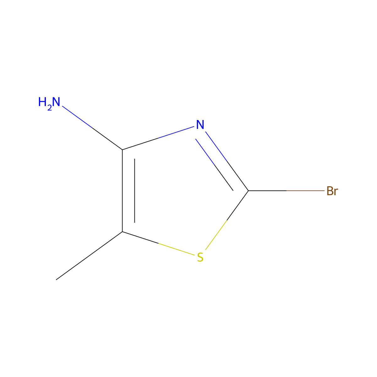 2-Bromo-5-methylthiazol-4-amine molecular structure, CAS 554429-01-5