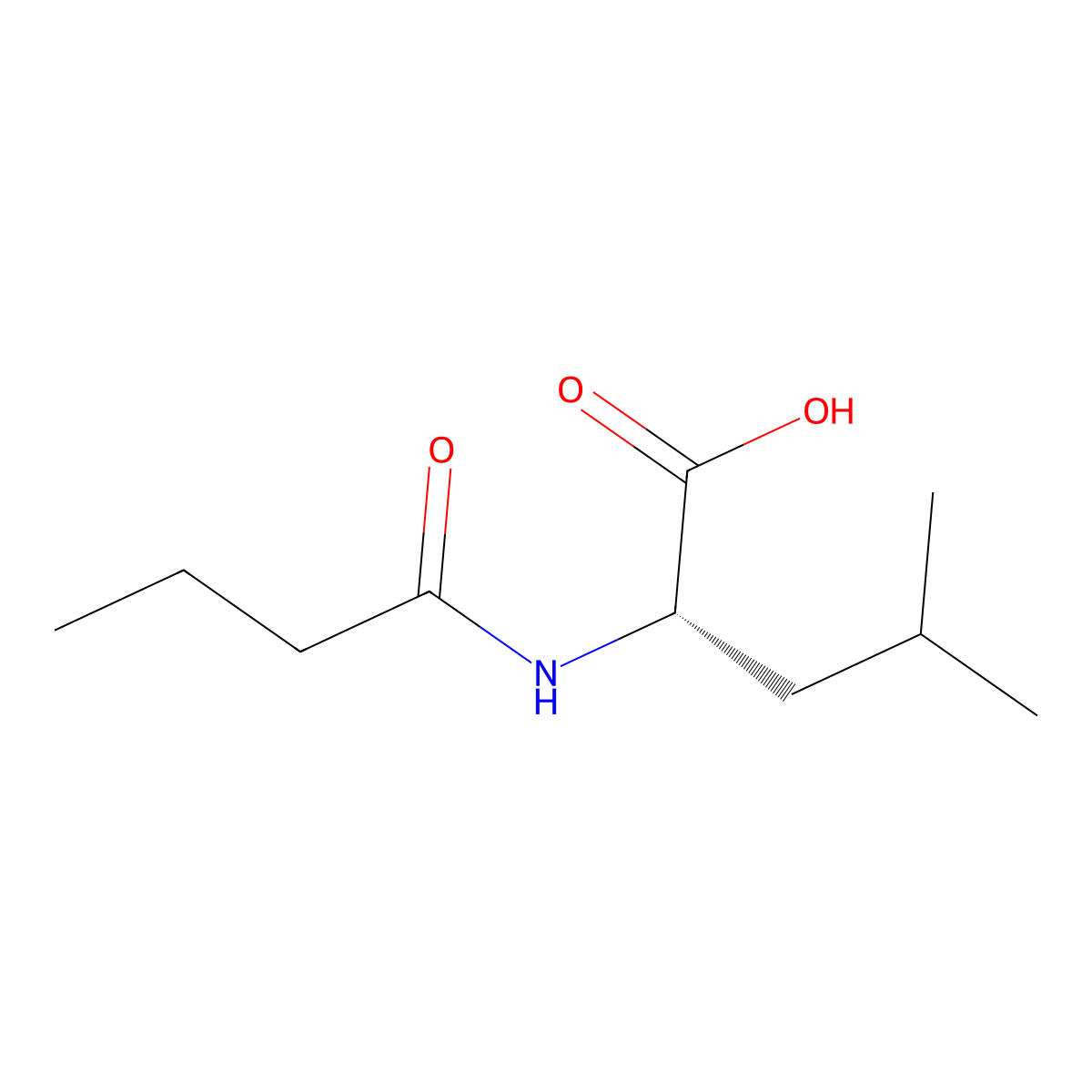 L-Leucine, N-(1-oxobutyl)- molecular structure, CAS 55443-78-2