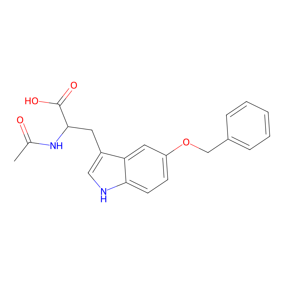 N-Acetyl-5-benzyloxy-DL-tryptophan molecular structure, CAS 55443-80-6