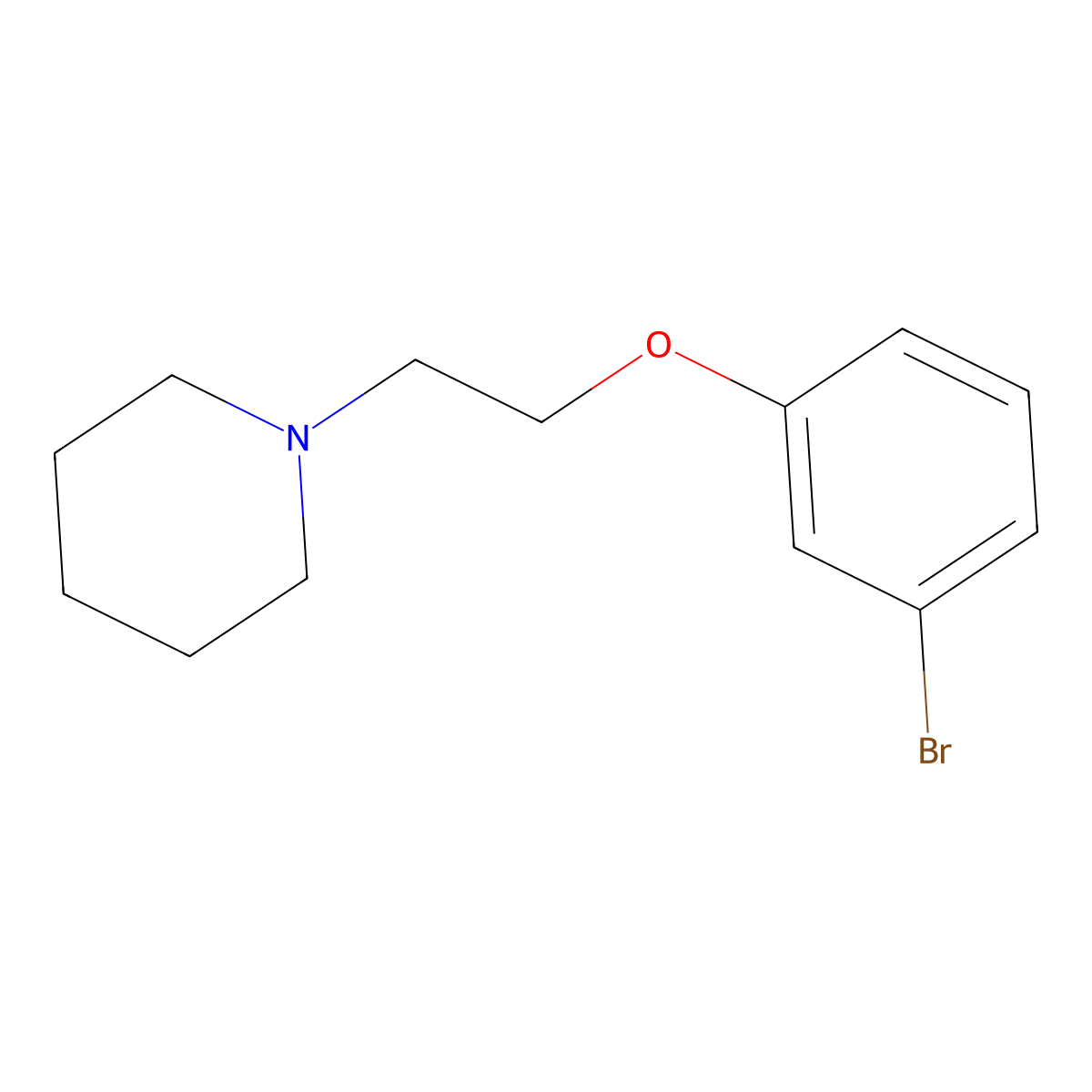 1-[2-(3-Bromophenoxy)ethyl]piperidine molecular structure, CAS 554430-68-1