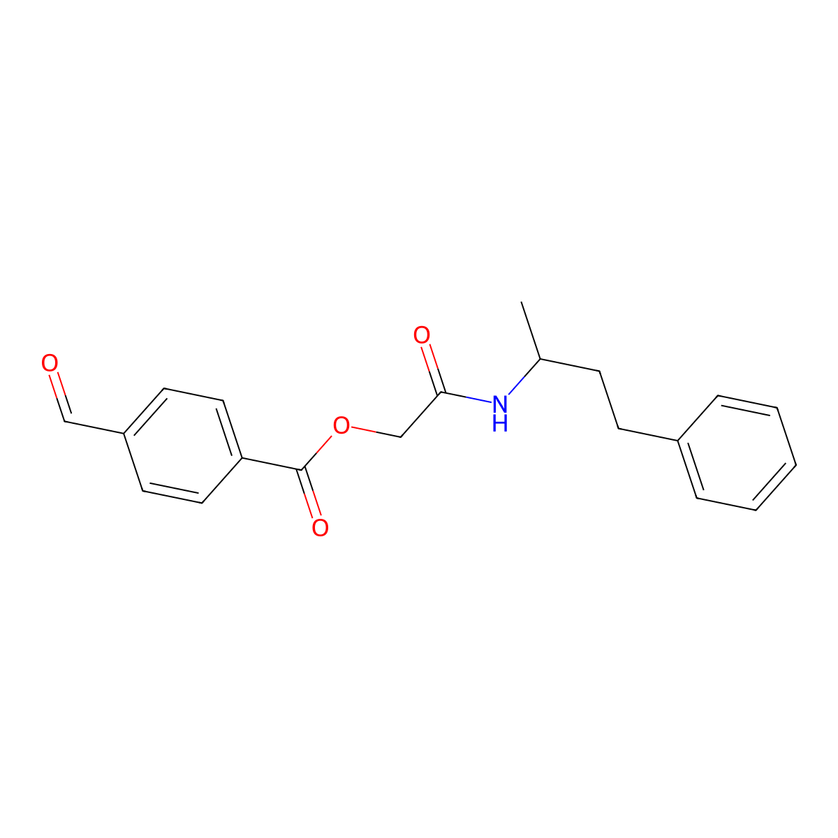 [2-Oxo-2-(4-phenylbutan-2-ylamino)ethyl] 4-formylbenzoate molecular structure, CAS 554437-19-3