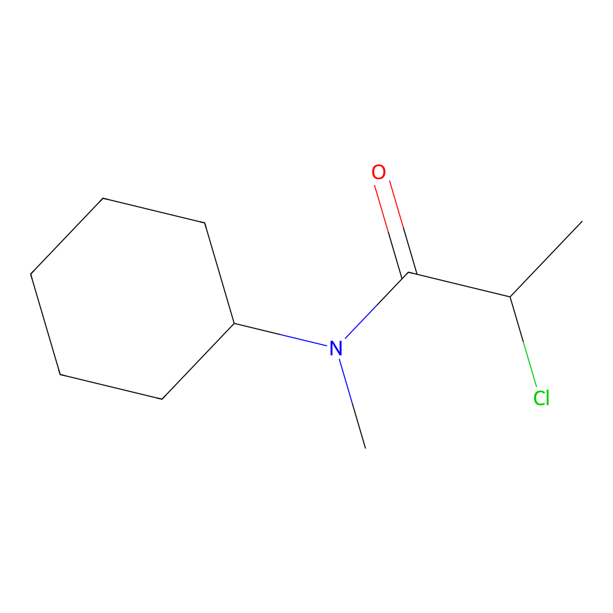 2-Chloro-N-cyclohexyl-N-methylpropanamide molecular structure, CAS 554438-63-0