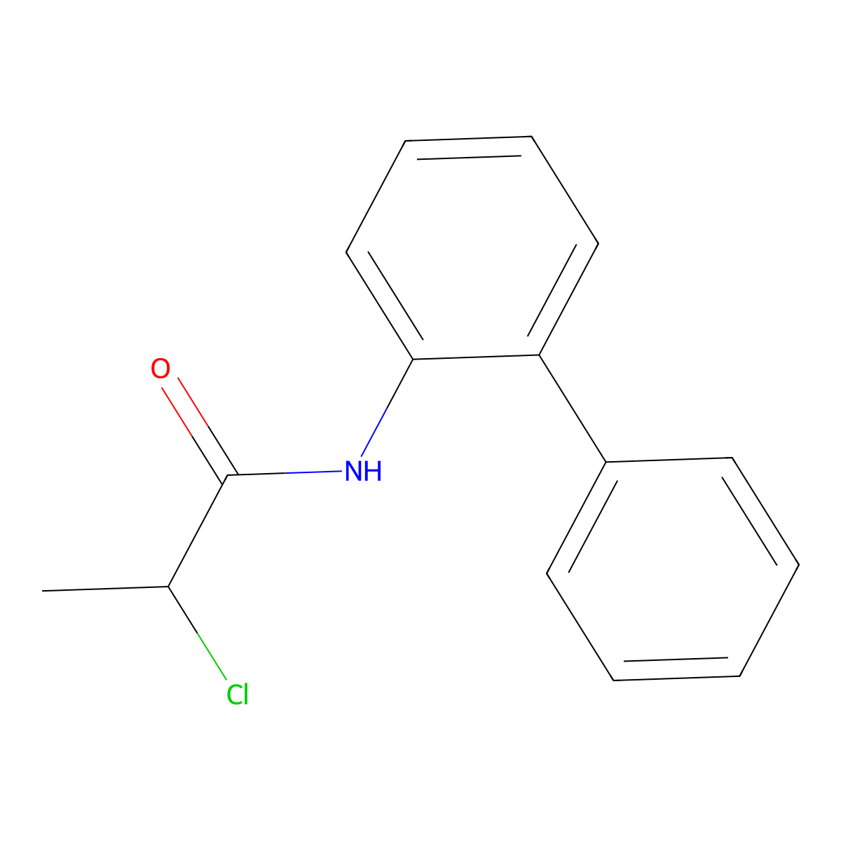2-chloro-N-(2-phenylphenyl)propanamide molecular structure, CAS 554439-47-3