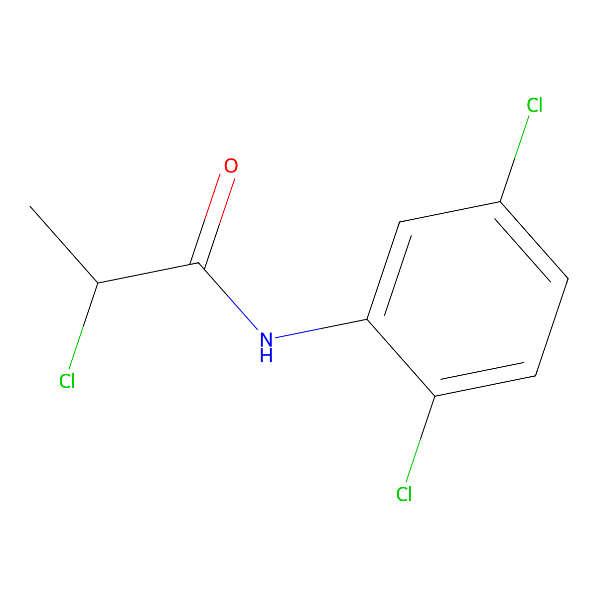 2-chloro-N-(2,5-dichlorophenyl)propanamide molecular structure, CAS 554439-48-4