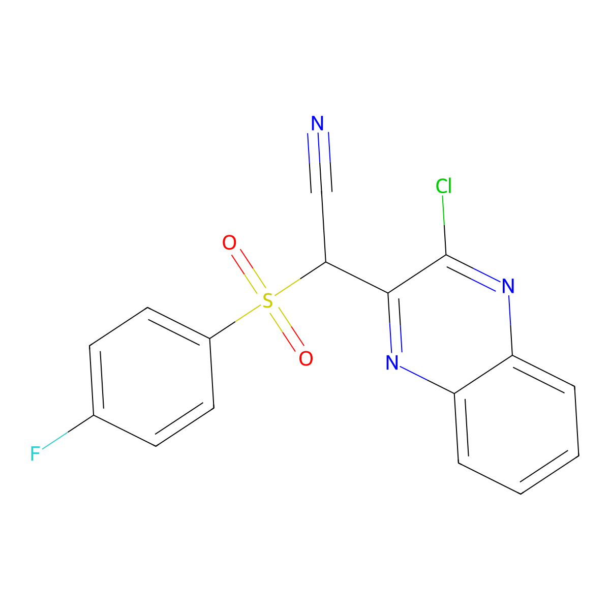 2-(3-Chloroquinoxalin-2-YL)-2-(4-fluorobenzenesulfonyl)acetonitrile molecular structure, CAS 554439-99-5