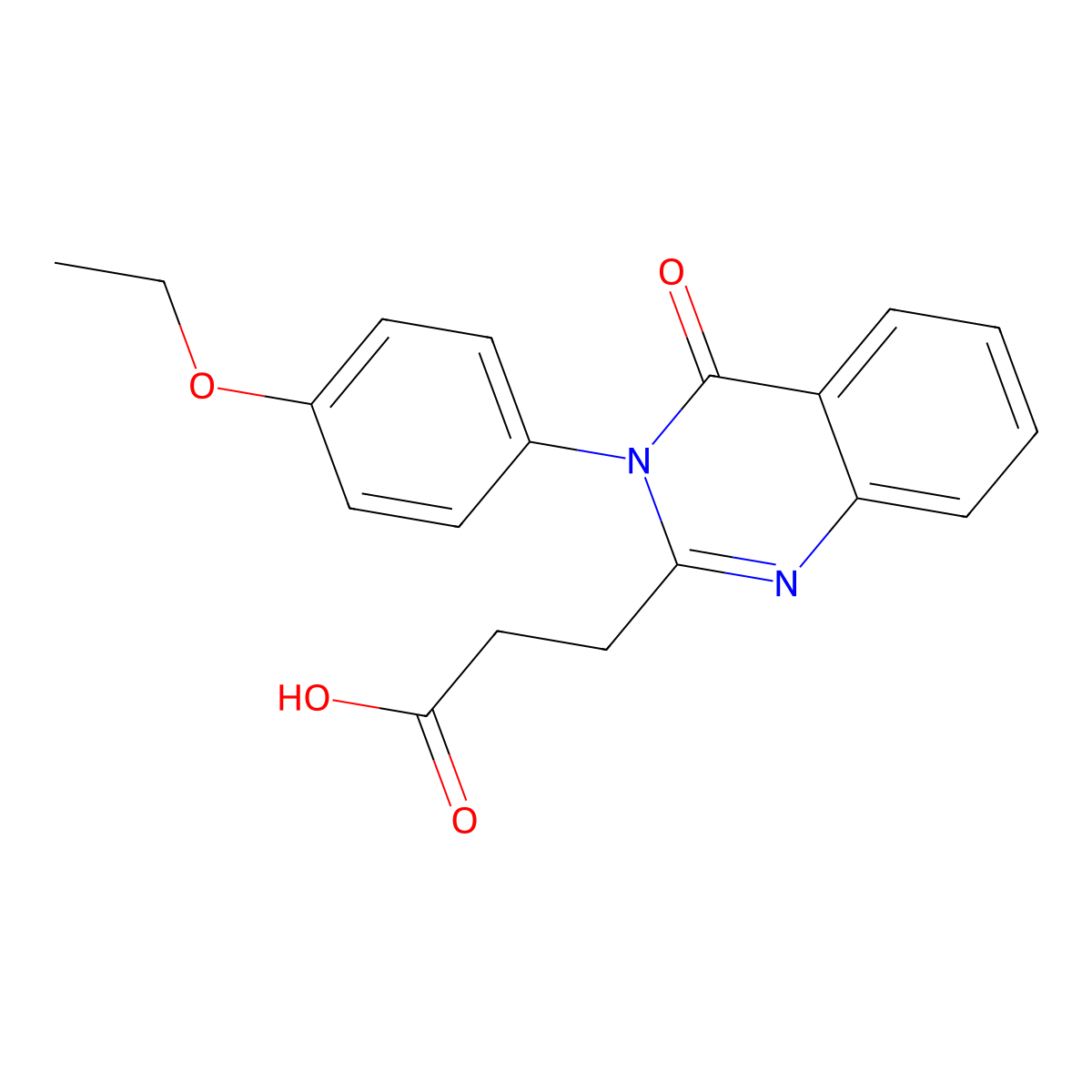 3-[3-(4-Ethoxyphenyl)-4-oxo-3,4-dihydroquinazolin-2-yl]propanoic acid molecular structure, CAS 554440-09-4