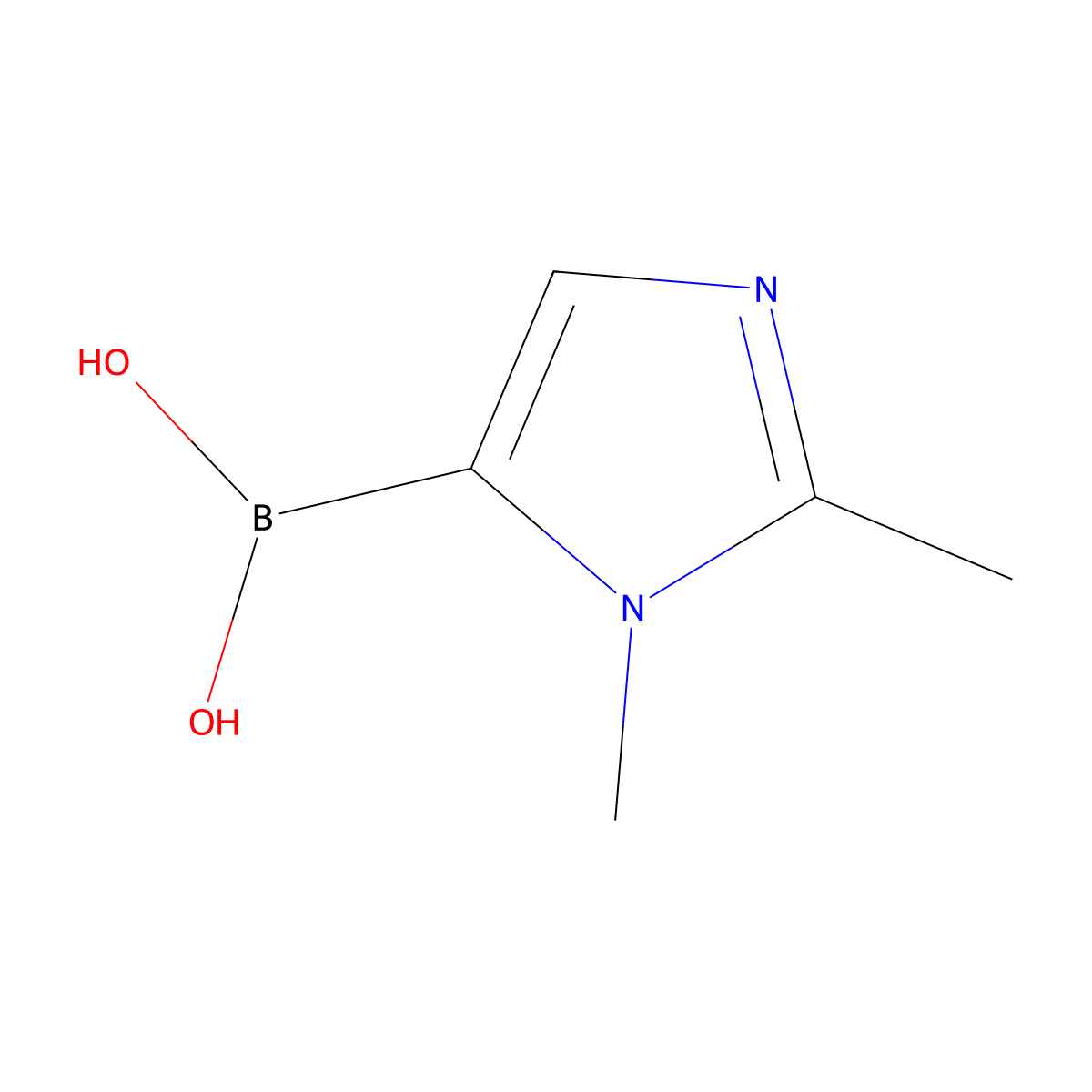 (1,2-Dimethyl-1H-imidazol-5-YL)boronic acid molecular structure, CAS 554453-76-8