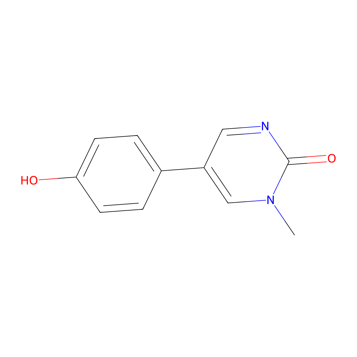 5-(4-Hydroxyphenyl)-1-methyl-2(1H)-pyrimidinone molecular structure, CAS 554453-81-5
