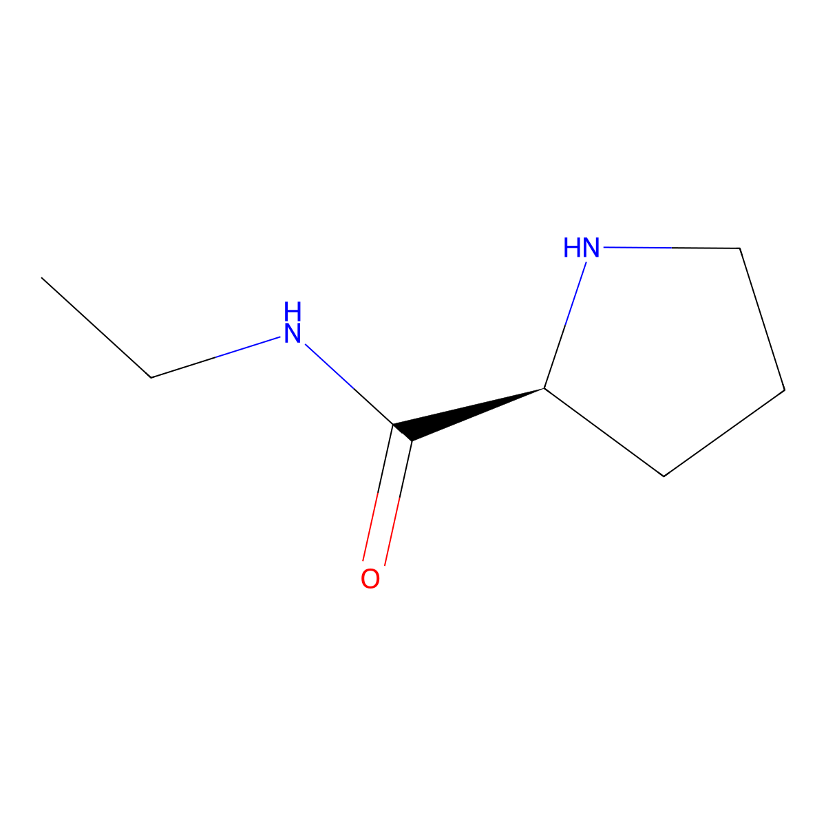 L-Proline ethylamide molecular structure, CAS 55446-83-8