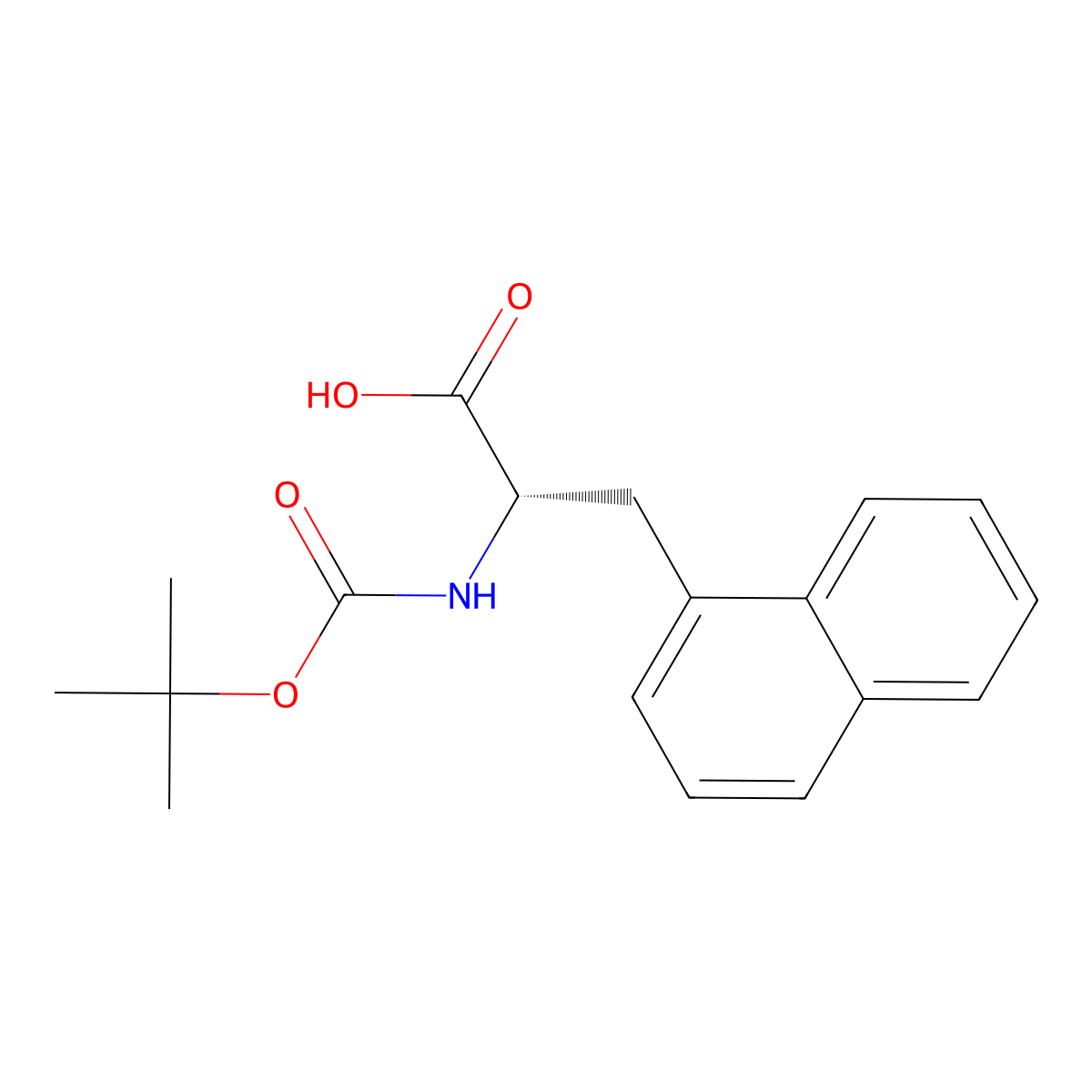 Boc-3-(1-naphthyl)-L-alanine molecular structure, CAS 55447-00-2