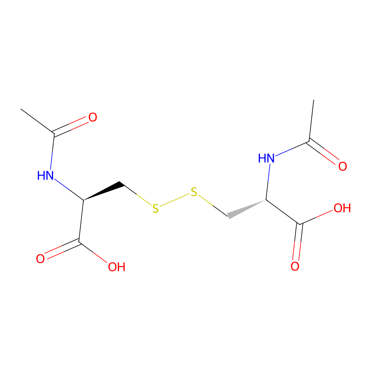 N,N'-Diacetyl-L-cystine molecular structure, CAS 5545-17-5