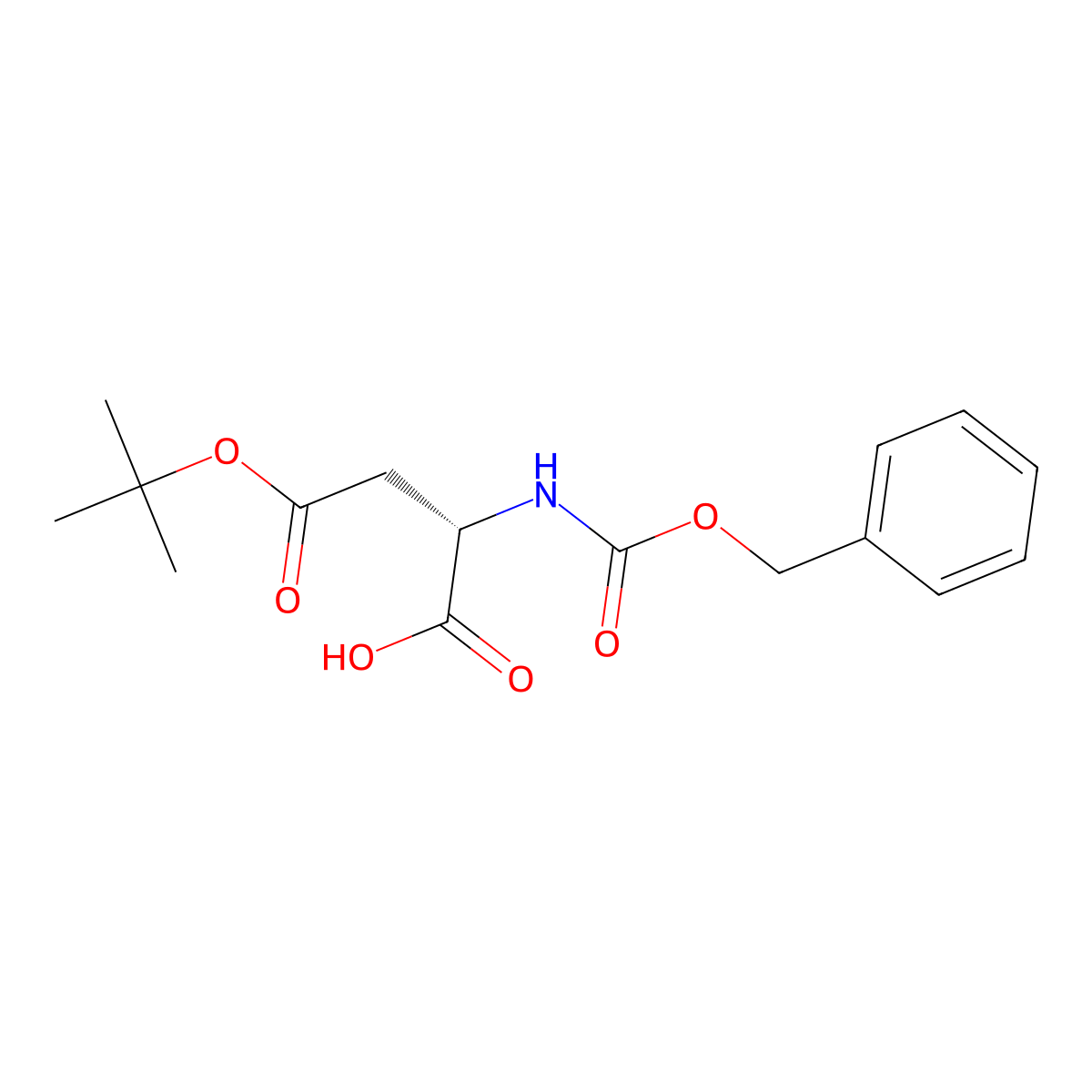 4-tert-Butyl hydrogen N-((phenylmethoxy)carbonyl)-L-aspartate molecular structure, CAS 5545-52-8