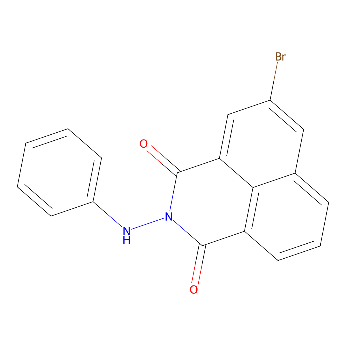 2-Anilino-5-bromobenzo[de]isoquinoline-1,3-dione molecular structure, CAS 5545-68-6