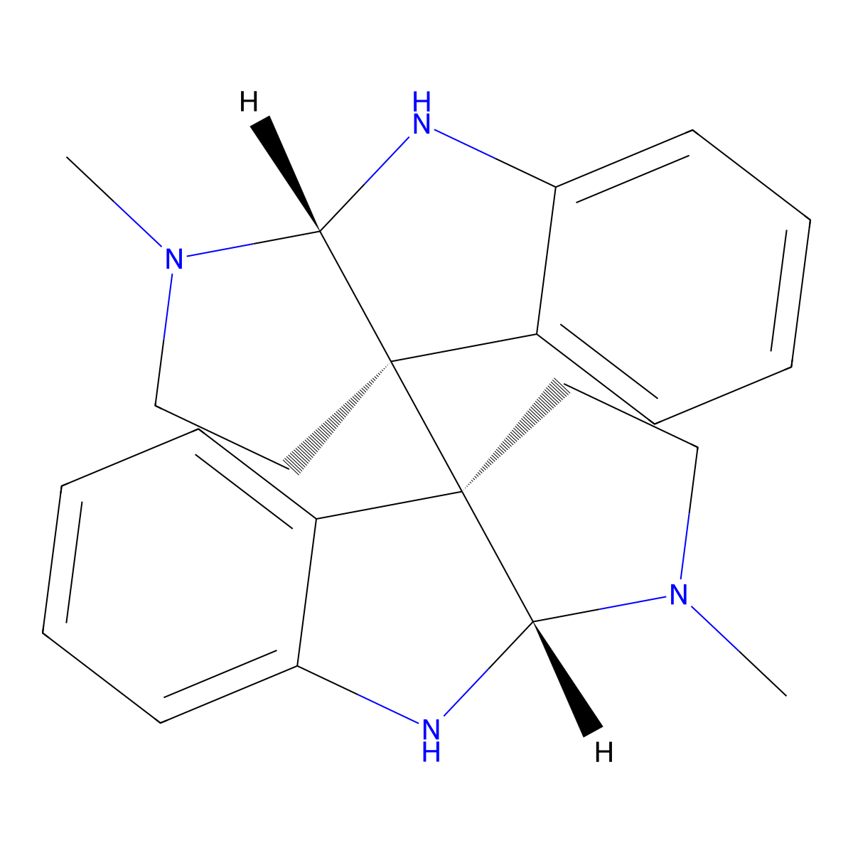 Chimonanthine molecular structure, CAS 5545-89-1