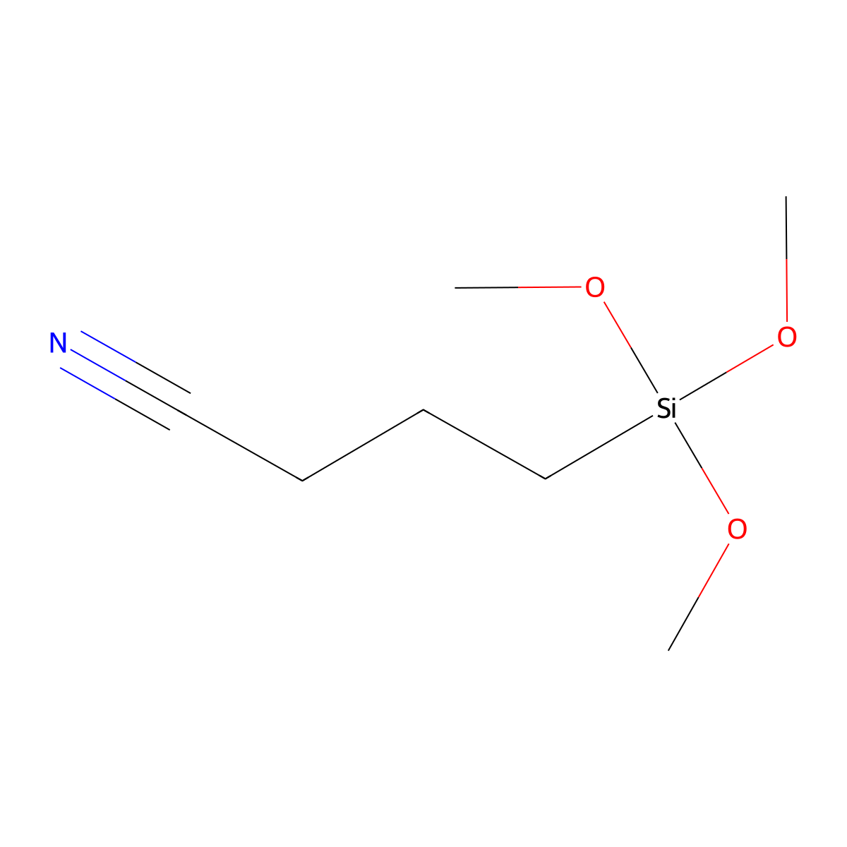 4-(Trimethoxysilyl)butyronitrile molecular structure, CAS 55453-24-2