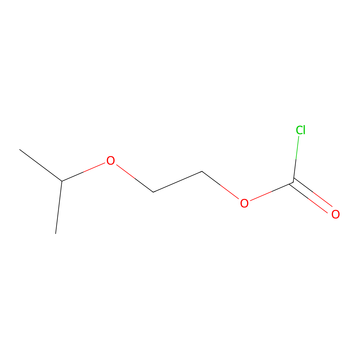 2-(Propan-2-yloxy)ethyl carbonochloridate molecular structure, CAS 55455-43-1