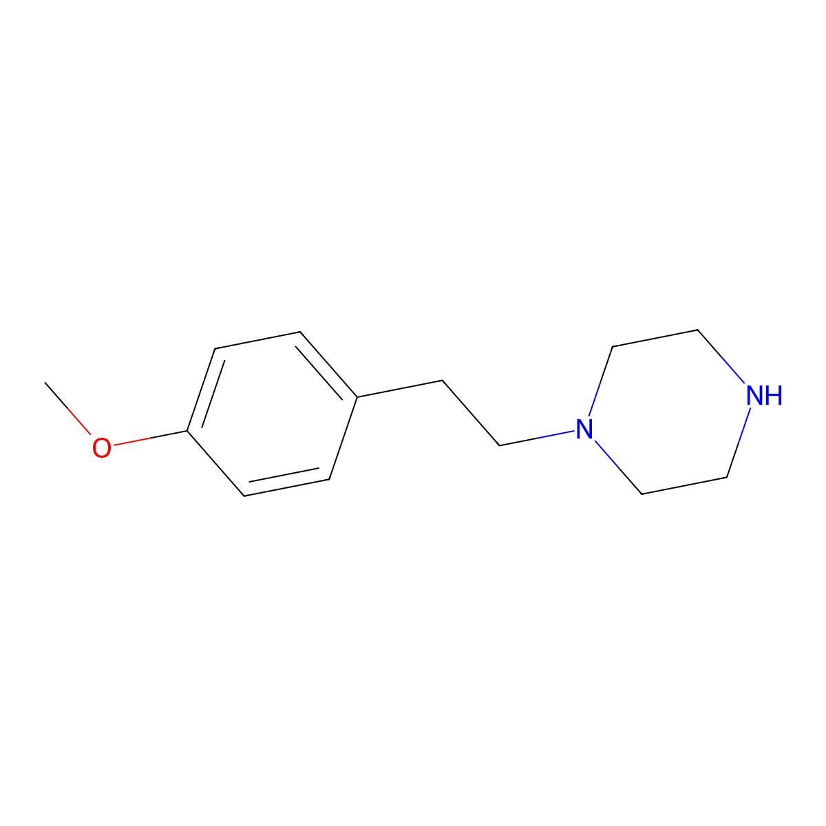 1-[2-(4-Methoxyphenyl)ethyl]piperazine molecular structure, CAS 55455-94-2