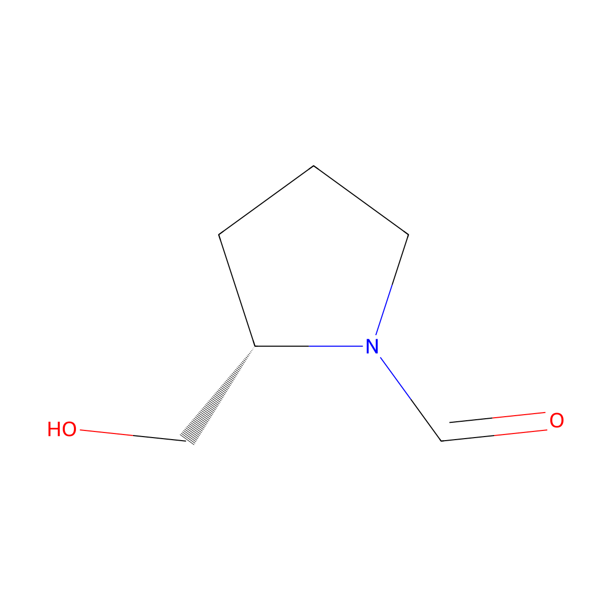 (2S)-2-(Hydroxymethyl)pyrrolidine-1-carbaldehyde molecular structure, CAS 55456-46-7