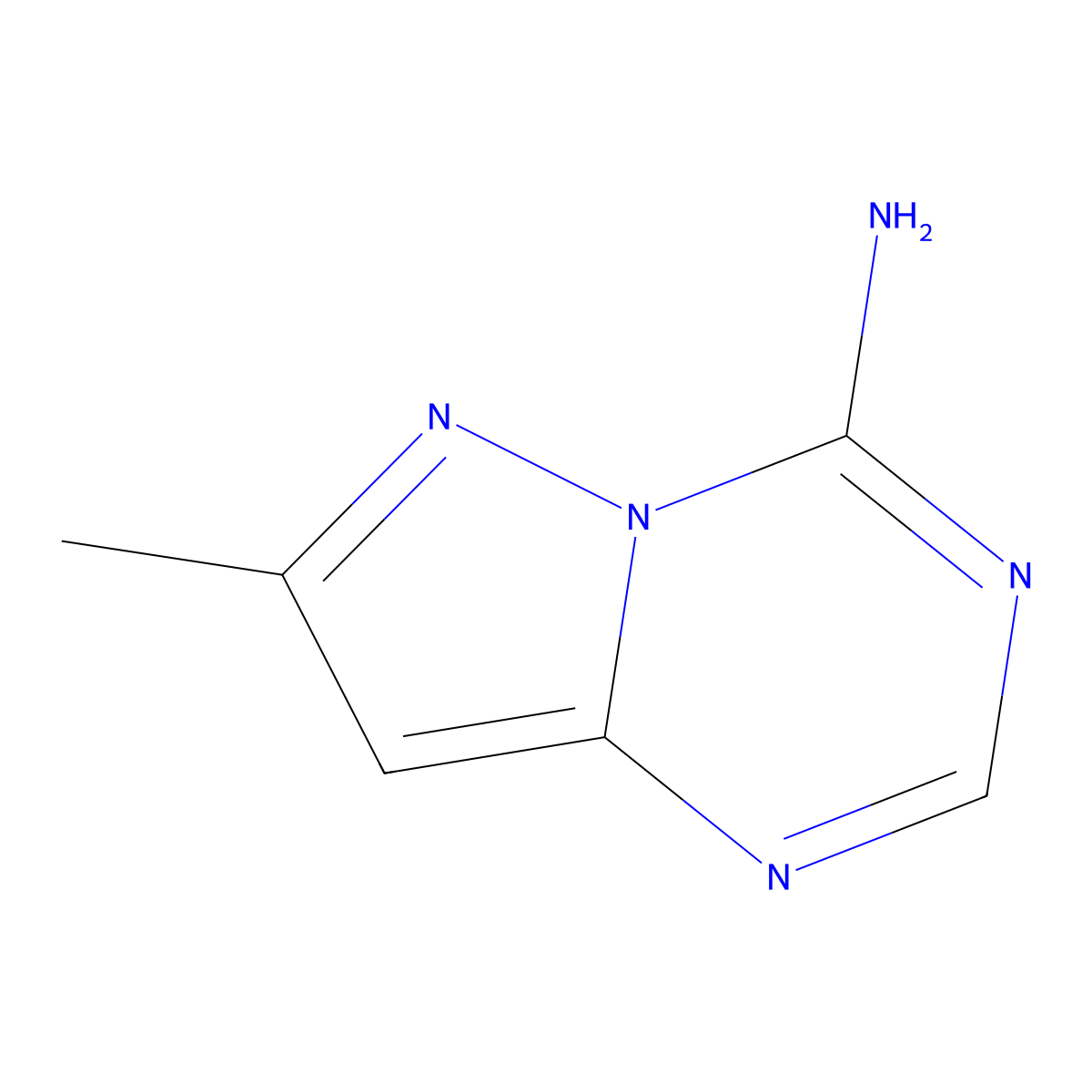 7-Methylpyrazolo[1,5-a][1,3,5]triazin-4-amine molecular structure, CAS 55457-14-2