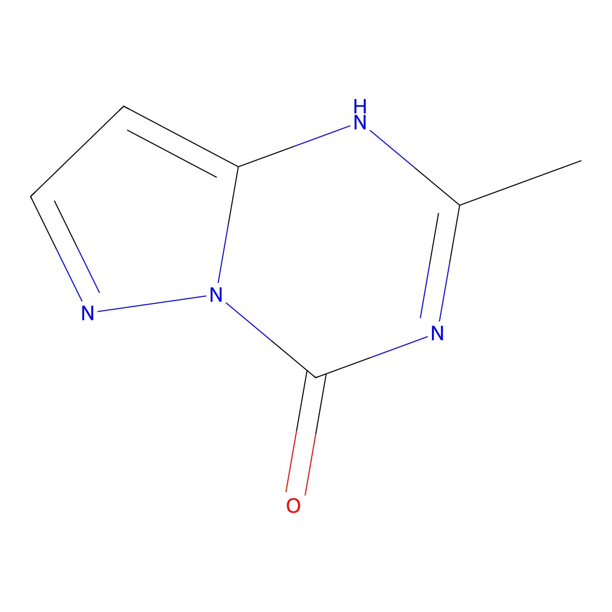 2-methyl-1H,4H-pyrazolo[1,5-a][1,3,5]triazin-4-one molecular structure, CAS 55457-17-5