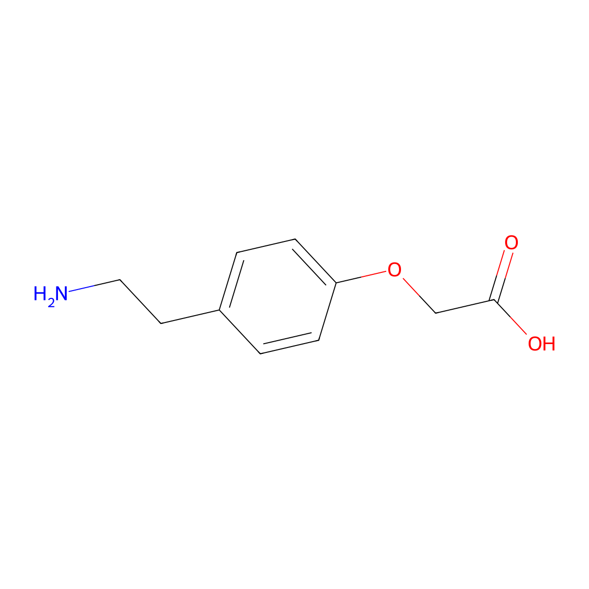 2-[4-(2-aminoethyl)phenoxy]acetic Acid molecular structure, CAS 55458-77-0