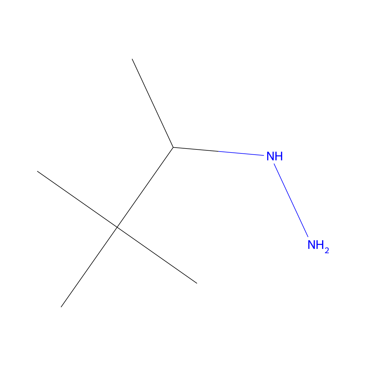 (3,3-Dimethylbutan-2-YL)hydrazine molecular structure, CAS 55459-65-9