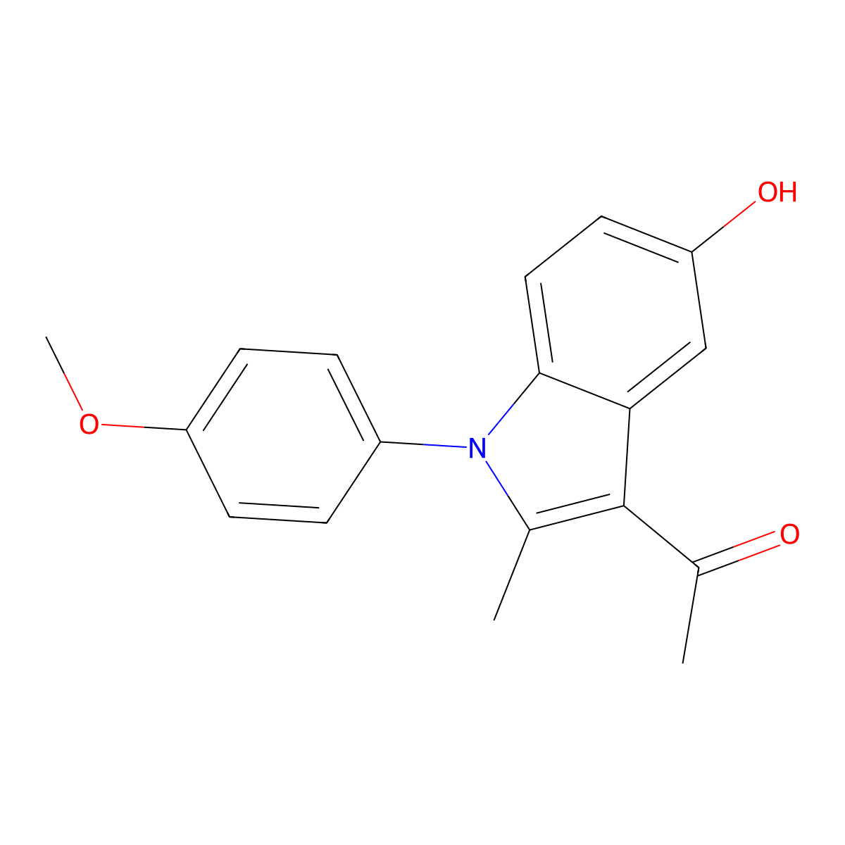 1-(5-Hydroxy-1-(4-methoxy-phenyl)-2-methyl-1H-indol-3-yl)-ethanone molecular structure, CAS 5546-17-8