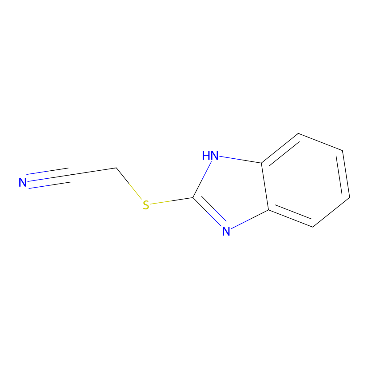 (1H-benzimidazol-2-ylthio)acetonitrile molecular structure, CAS 55460-35-0