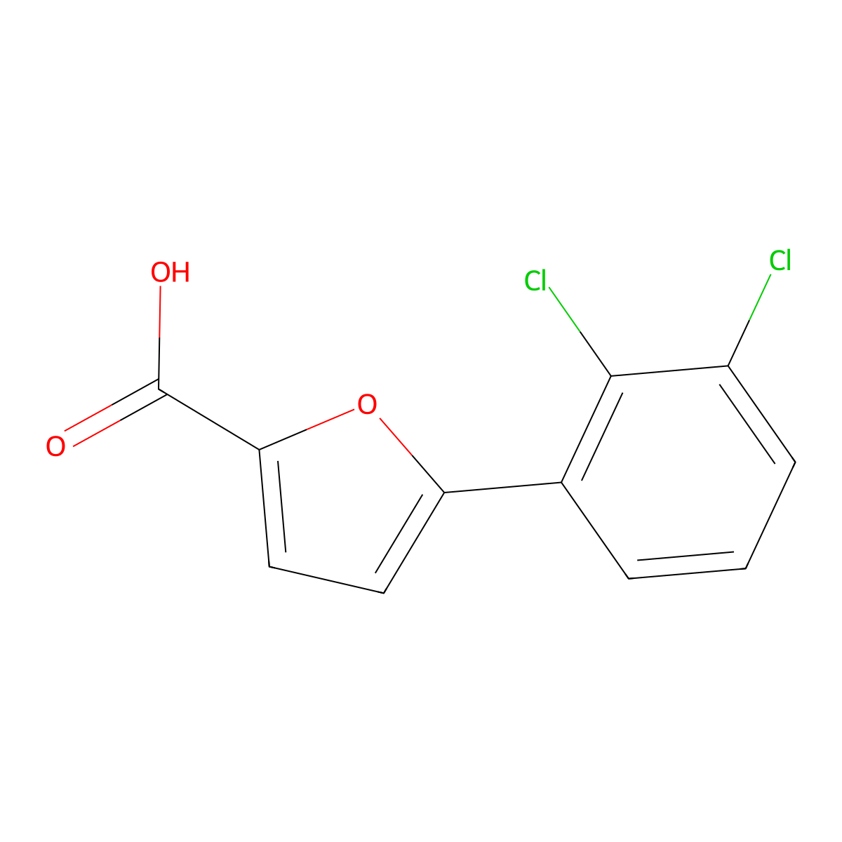 5-(2,3-Dichlorophenyl)furan-2-carboxylic acid molecular structure, CAS 55462-54-9