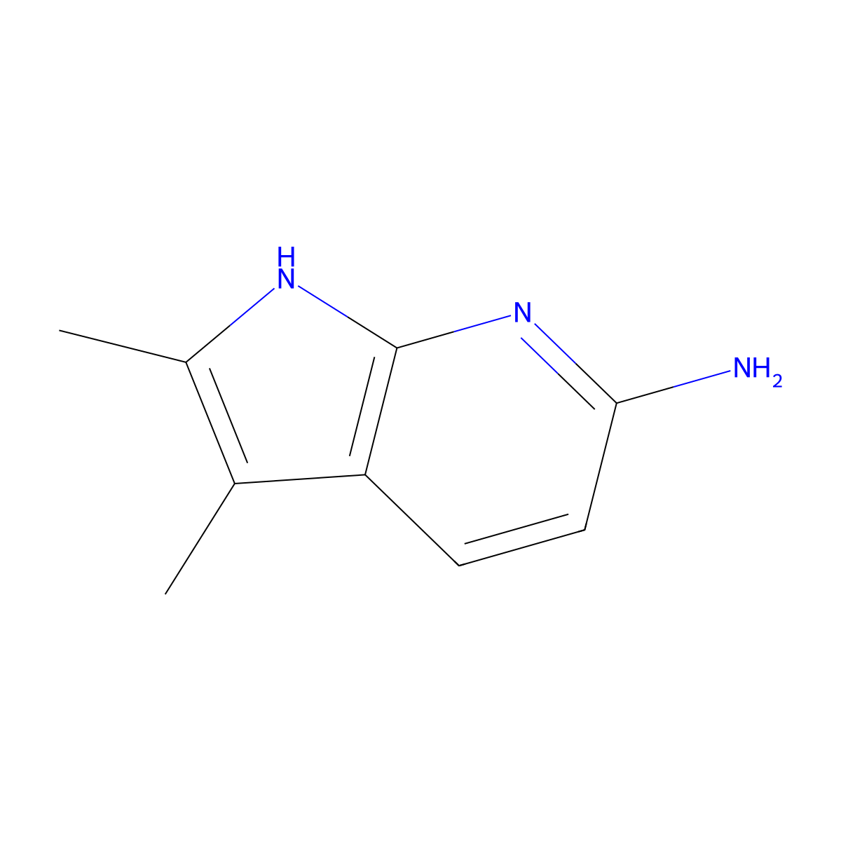 2,3-dimethyl-1H-pyrrolo[2,3-b]pyridin-6-amine molecular structure, CAS 55463-65-5